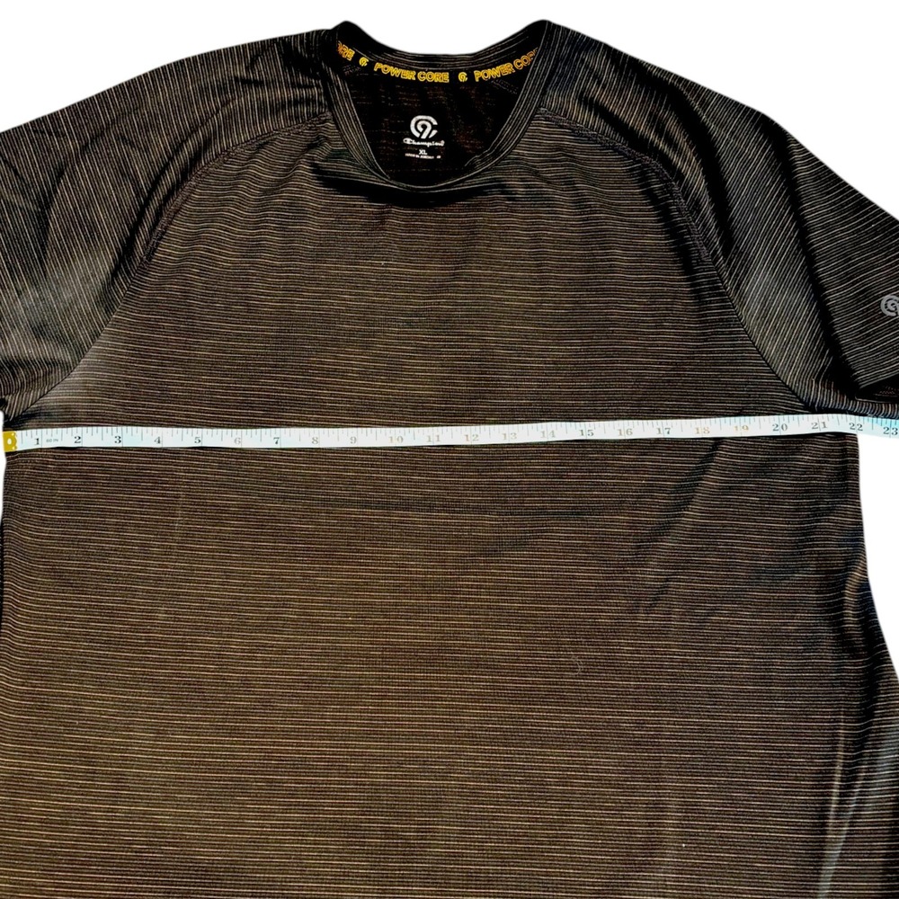 Champion C9 Power Core Mens XL Black Striped‎ Performance T-Shirt 041-02-7117 - Picture 4 of 8